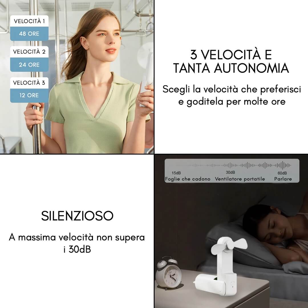 Ventilatore Portatile Power Bank