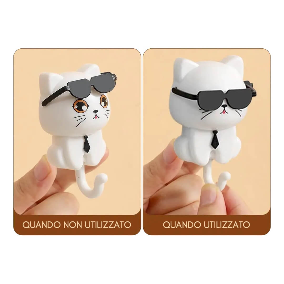 Gancio Gattino con Occhiali da Sole