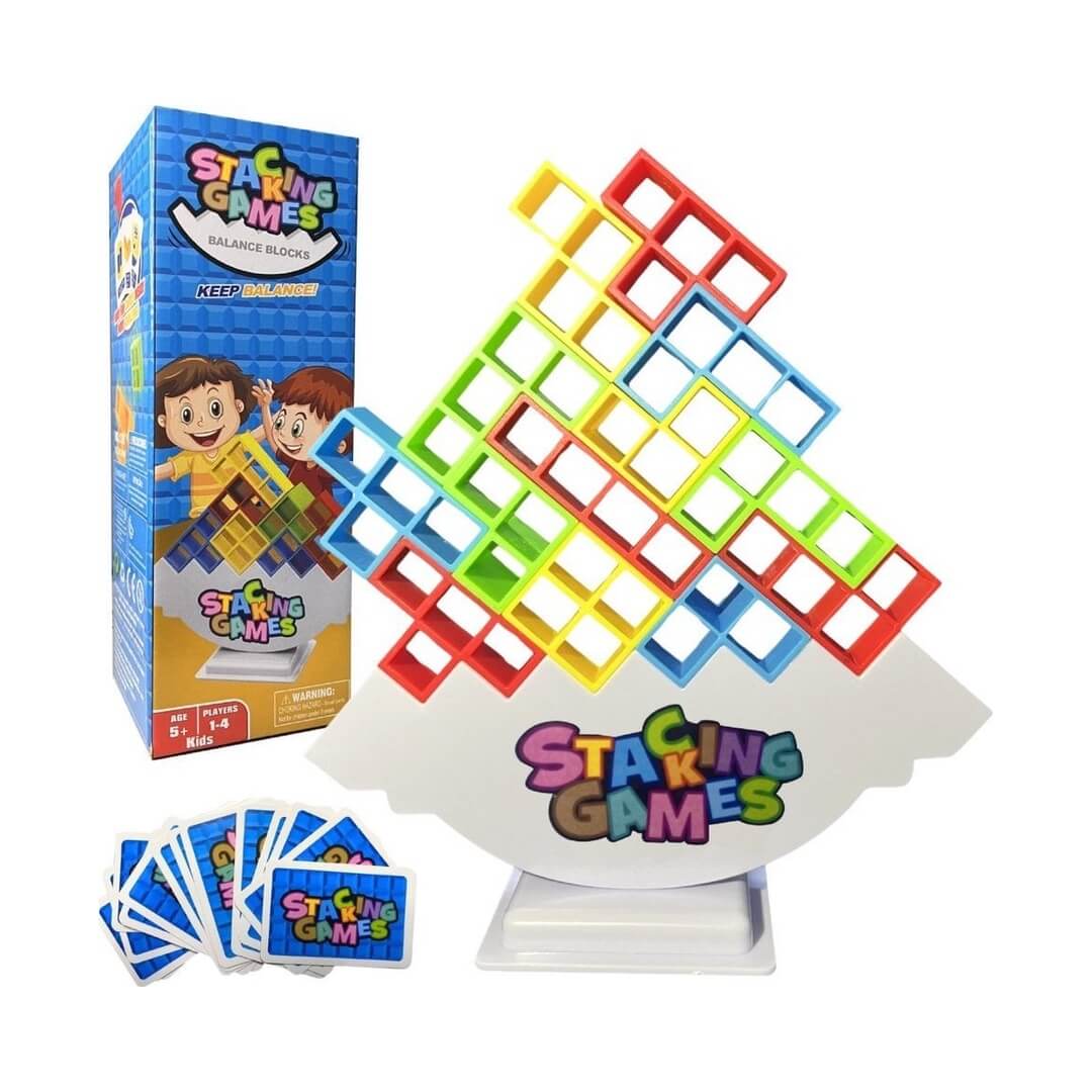 Gioco da tavolo Stacking Games – sfida di equilibrio ispirata a Tetris per tutta la famiglia