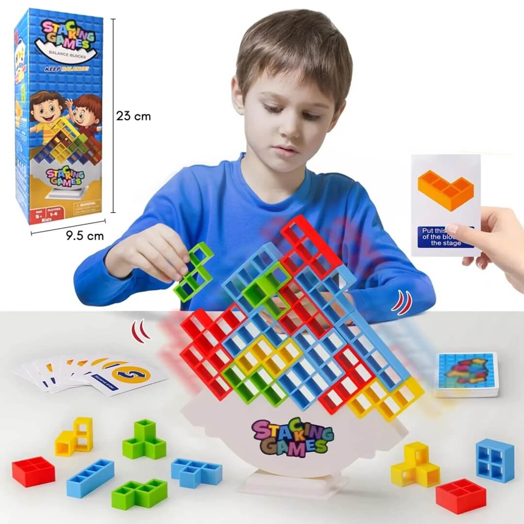 Gioco da tavolo originale con carte e costruzioni – idea regalo divertente per casa e viaggi